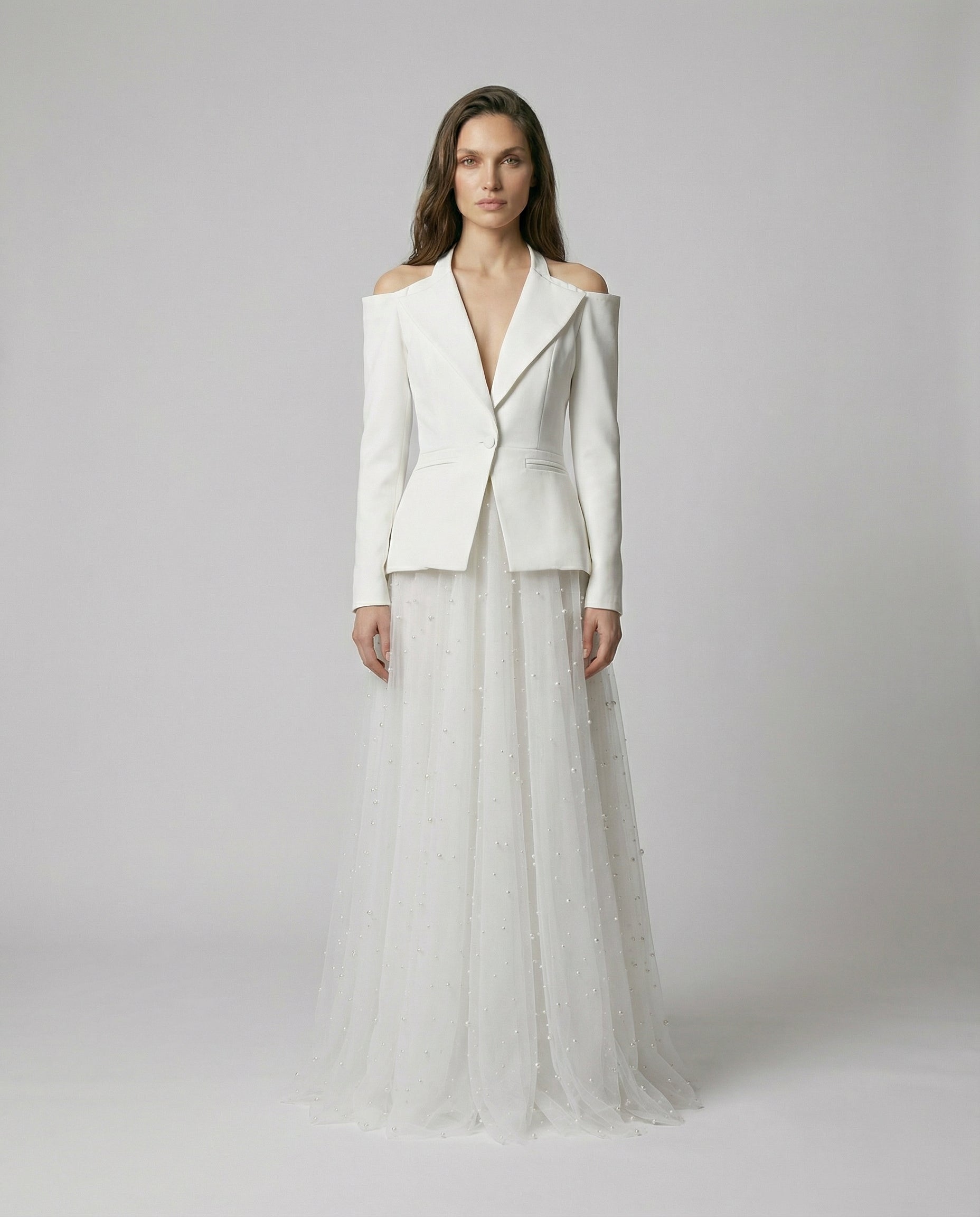 Cold-Shoulder Blazer