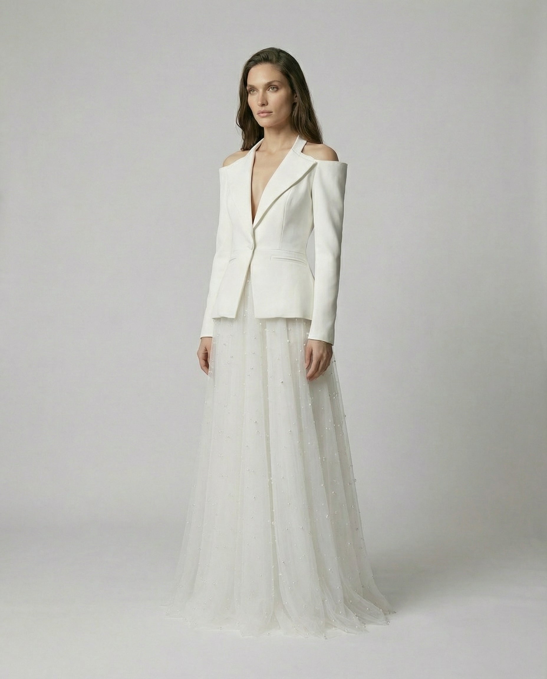 Cold-Shoulder Blazer