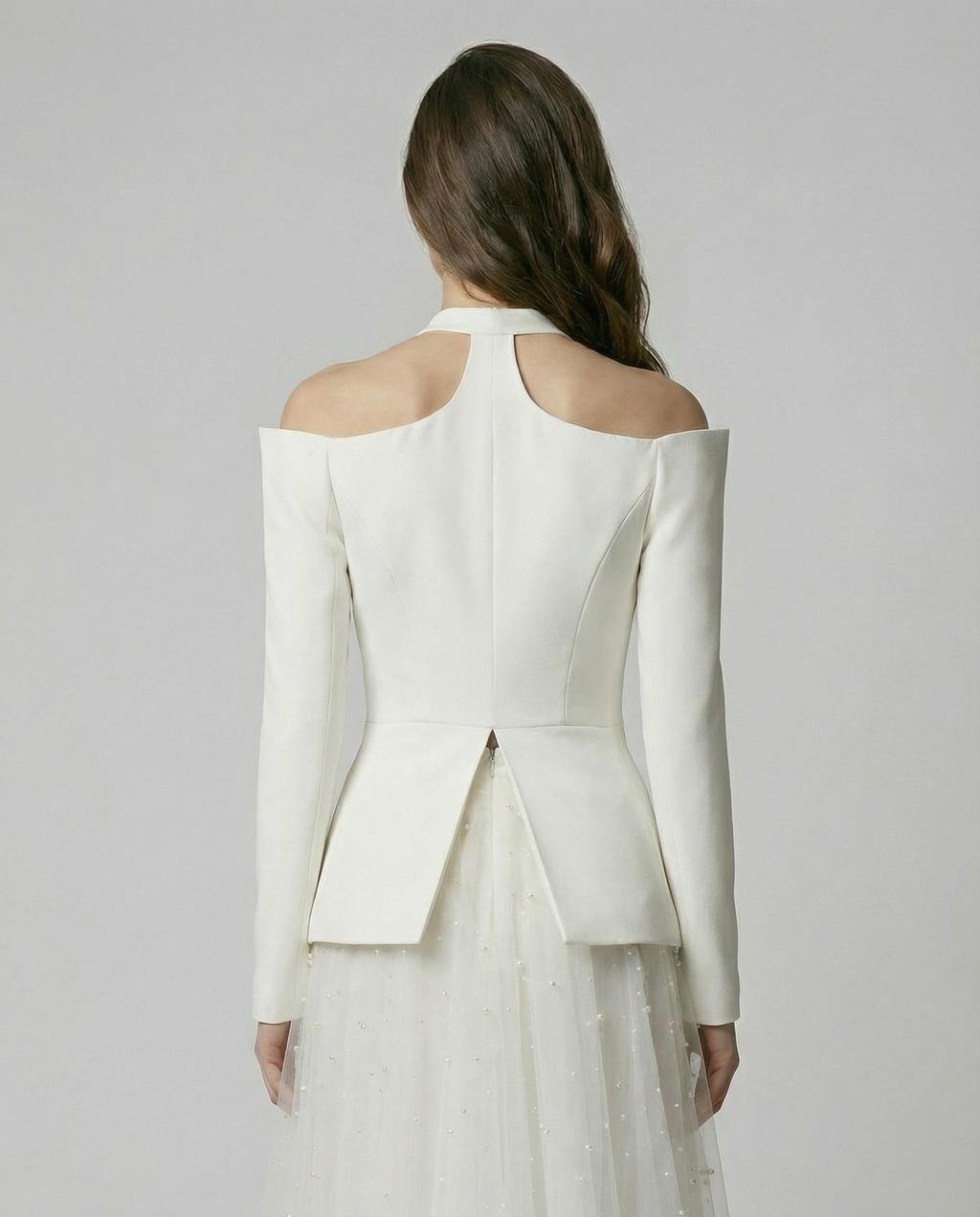 Cold-Shoulder Blazer